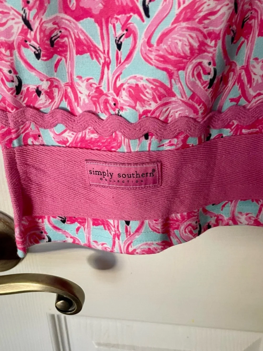 Simply Southern Pink Flamingo Print Sleeveless Mini Dress - Picture 3 of 7